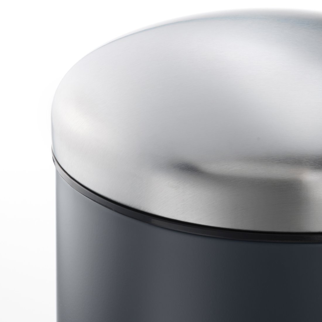 MJÖSA Bote de basura con pedal - gris oscuro - IKEA