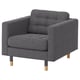 MORABO Sillón, Gunnared gris oscuro/madera