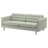 MORABO Sofá con 3 asientos, Gunnared verde claro/madera
