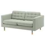 MORABO Sofá de 2 asientos, Gunnared verde claro/madera