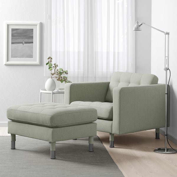 MORABO Taburete, Gunnared verde claro/metal