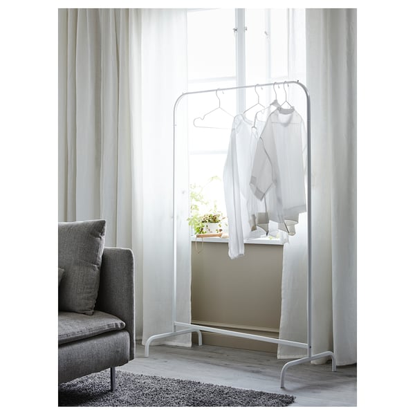 MULIG Soporte para ropa, blanco, 99x152 cm