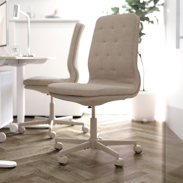 MULLFJÄLLET Silla sala de juntas ruedas, Naggen beige