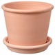 MUSKOTBLOMMA Maceta con plato, int/ext terracota, 15 cm