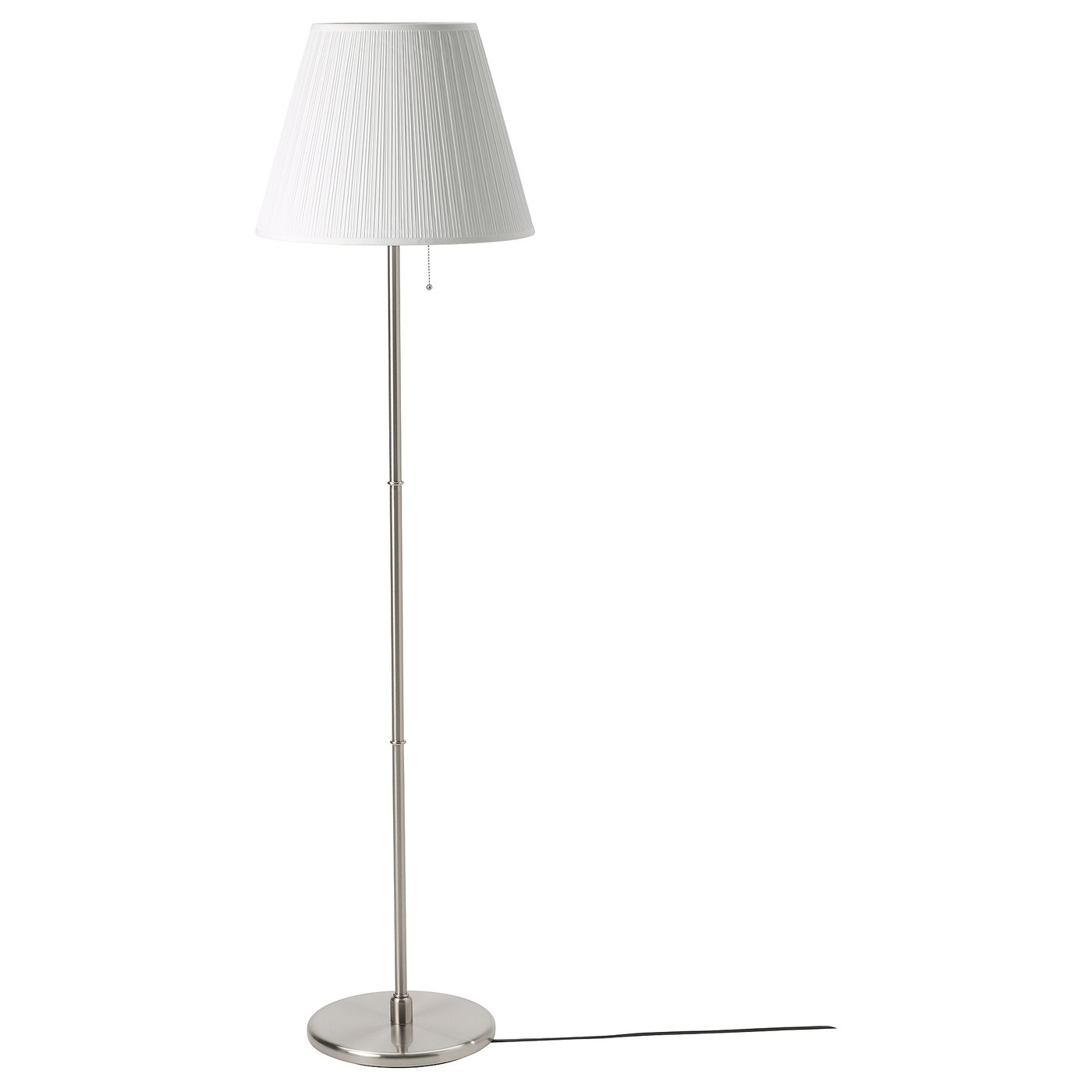 MYRHULT / KRYSSMAST Lámpara de piso blanco/niquelado IKEA