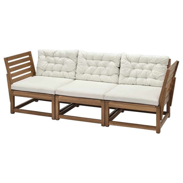 NÄMMARÖ Sofá modular 3 asientos jardín