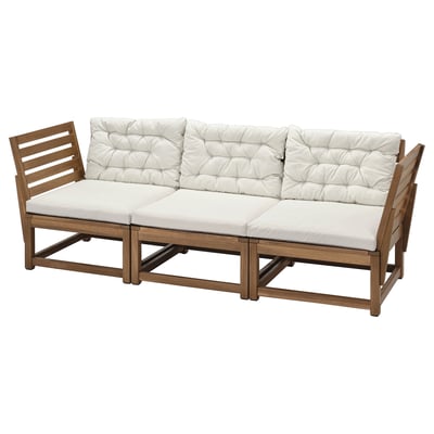 NÄMMARÖ Sofá modular 3 asientos jardín