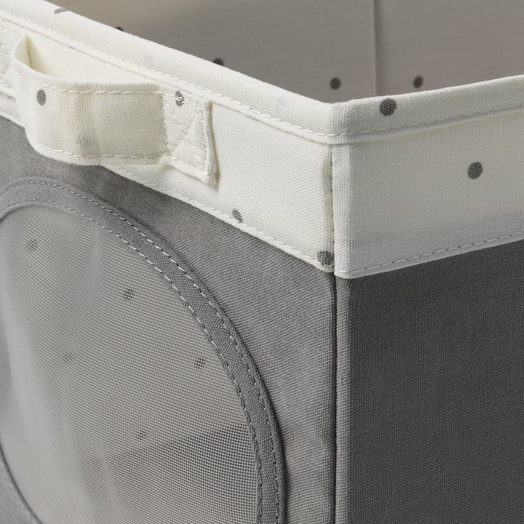 NÖJSAM Caja y canasta, gris, 25x37x22 cm - IKEA