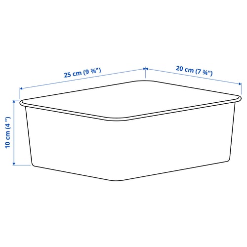 NOJIG Caja organizadora, plástico/beige, 20x25x10 cm