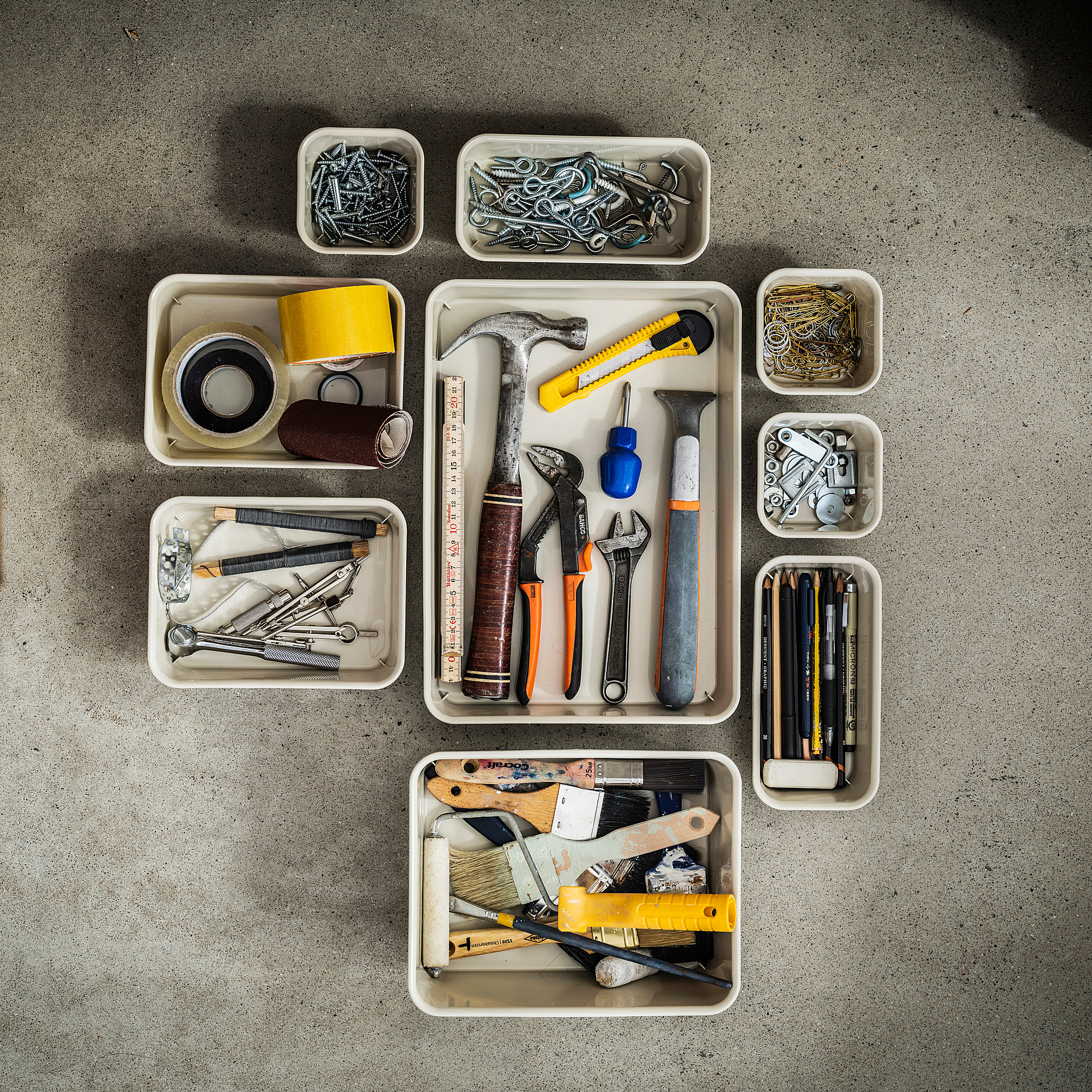 NOJIG Caja organizadora, plástico/beige, 10x20x5 cm IKEA