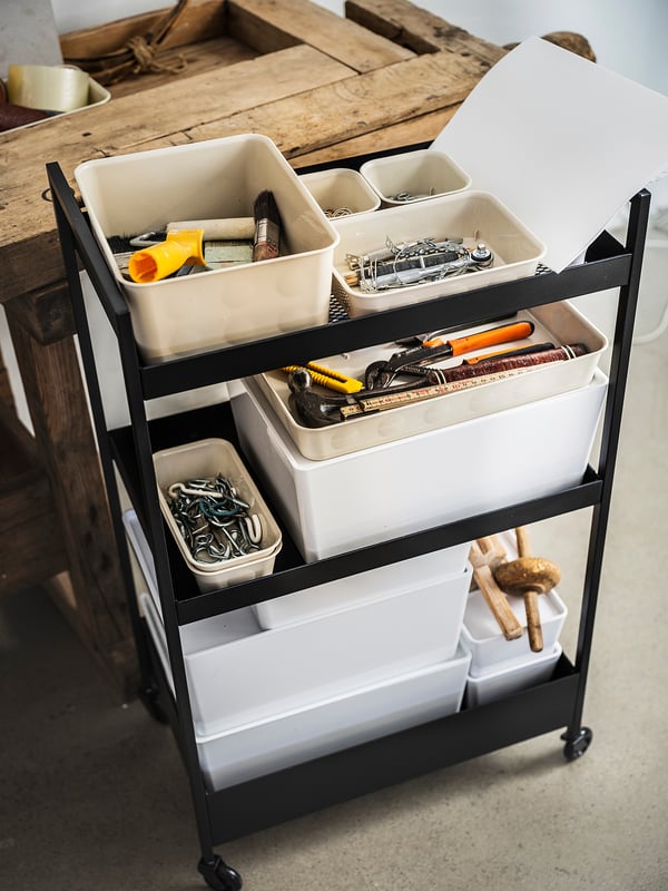 NOJIG Caja organizadora, plástico/beige, 20x25x10 cm IKEA Mexico