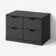NORDLI Cómoda de 4 cajones, carbón, 80x47x53 cm