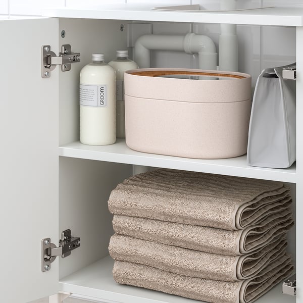 NYSJÖN / BJÖRKÅN Mueble de lavabo con 2 puertas, blanco, 54x40x80 cm