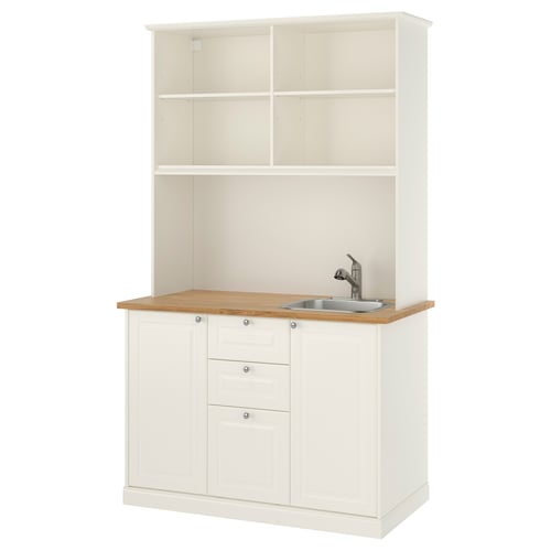 ÖNNERUP Cocina abierta, hueso, 130x64x219 cm
