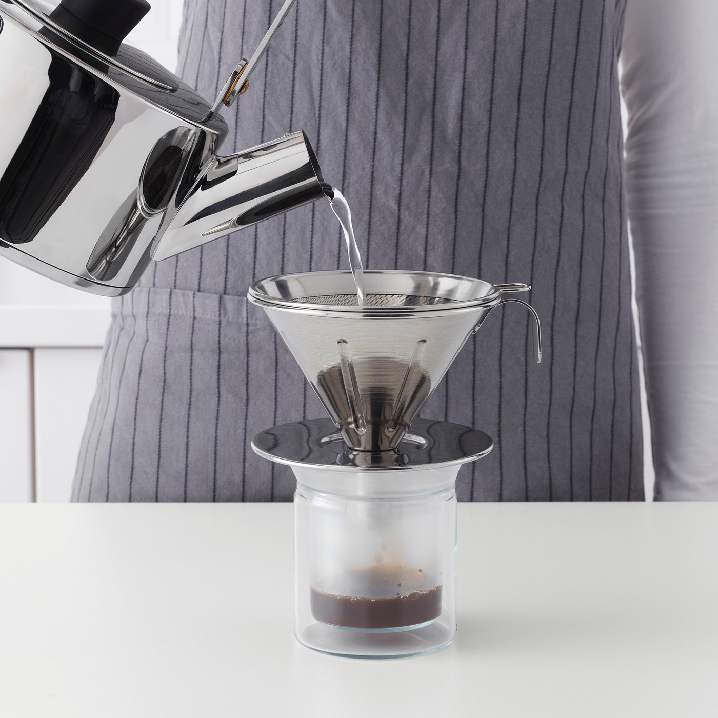 ÖVERST Filtro de metal para café, 3 piezas, ac inox - IKEA