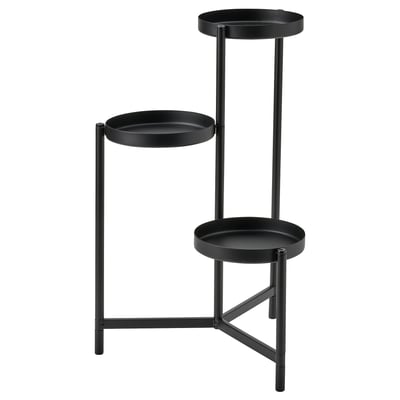 OLIVBLAD Pedestal para plantas, int/ext negro, 58 cm