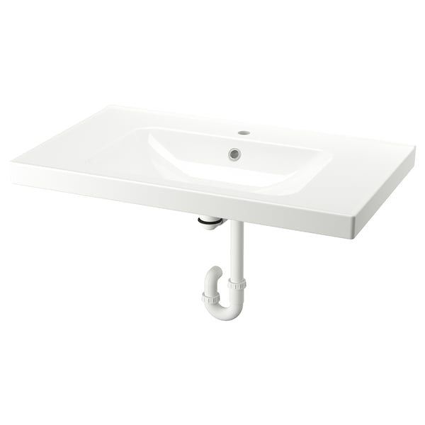 ORRSJÖN Lavabo con trampa de agua, blanco, 94.1x55.3 cm