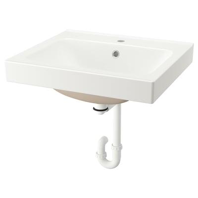 ORRSJÖN Lavabo profundo con trampa de agua, blanco, 63.6x55.3 cm