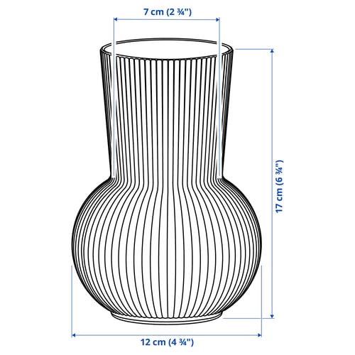 PÅDRAG Florero, vidrio incoloro, 17 cm