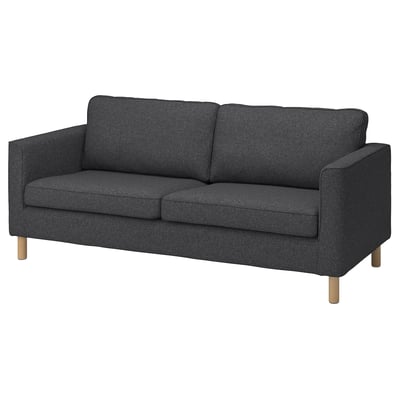 PÄRUP Funda para sofá de 3 asientos, Gunnared gris oscuro