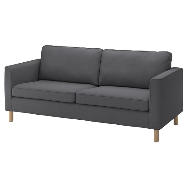 PÄRUP Funda para sofá de 3 asientos, Vissle gris