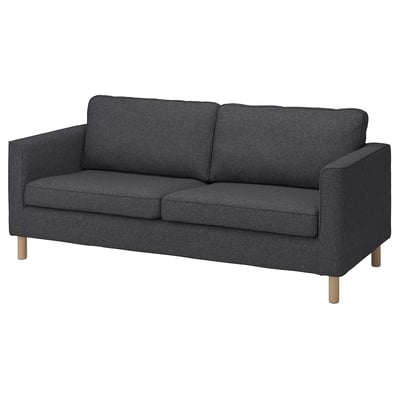 PÄRUP Sofá con 3 asientos, Gunnared gris oscuro