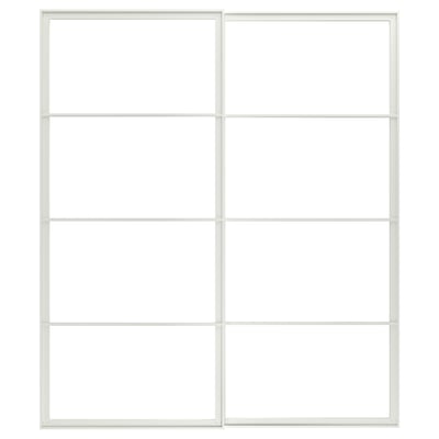PAX 2 estruct+riel p/puertas correderas, blanco, 200x236 cm