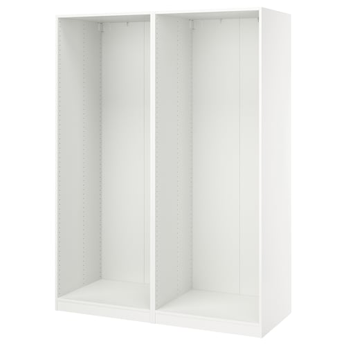PAX 2 estructuras de clóset, blanco, 150x58x201 cm