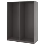 PAX 2 estructuras de clóset, gris oscuro, 150x58x201 cm