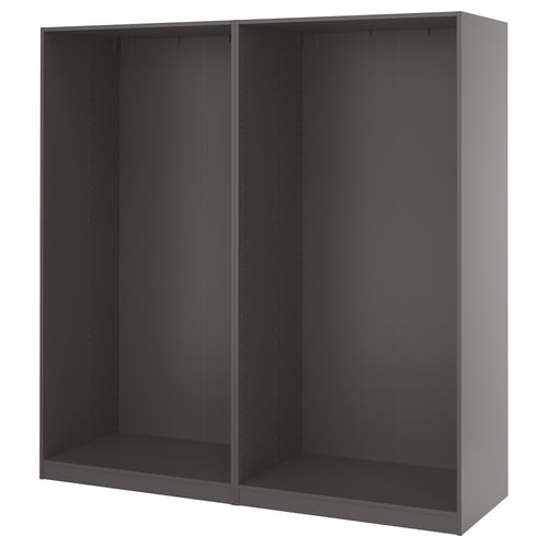 PAX 2 estructuras de clóset, gris oscuro, 200x58x201 cm