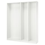PAX 3 estructuras de clóset, blanco, 200x35x236 cm