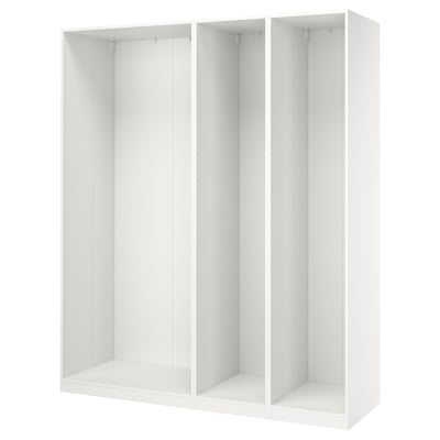 PAX 3 estructuras de clóset, blanco, 200x58x236 cm