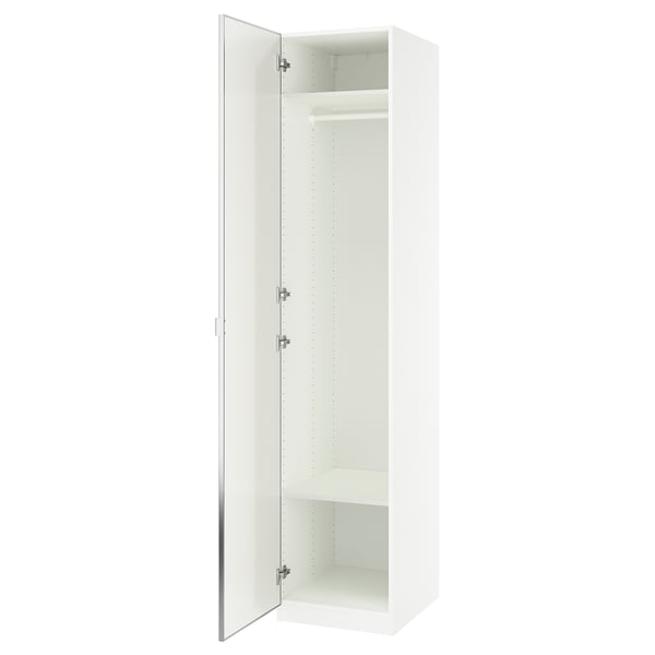 PAX / ÅHEIM Combinación de clóset, blanco/espejo, 50x60x236 cm