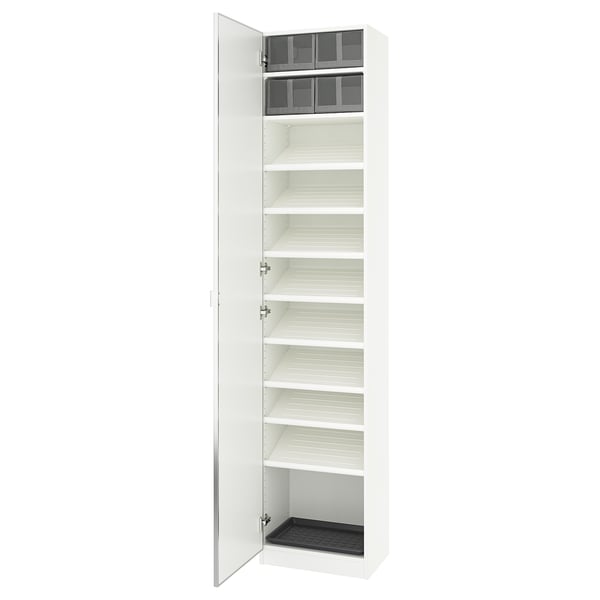 PAX / ÅHEIM Combinación de clóset, blanco/espejo, 50x38x236 cm