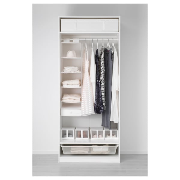 PAX / BERGSBO Combinación de clóset, blanco/blanco, 100x60x236 cm