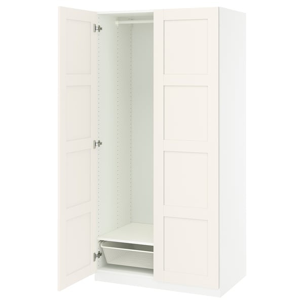 PAX / BERGSBO Combinación de clóset, blanco/blanco, 100x60x201 cm