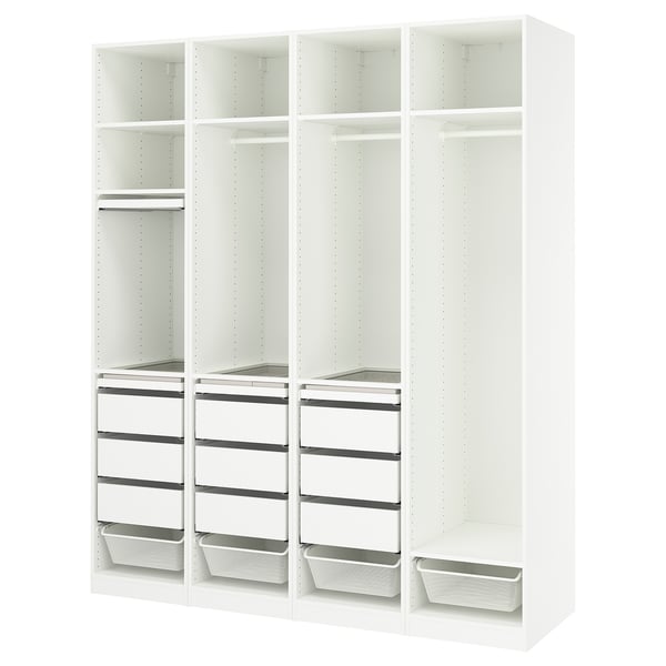 PAX Combinación de clóset, blanco, 200x58x236 cm