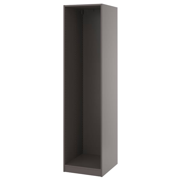 PAX Estructura de almacenaje de pared, gris oscuro, 50x58x201 cm