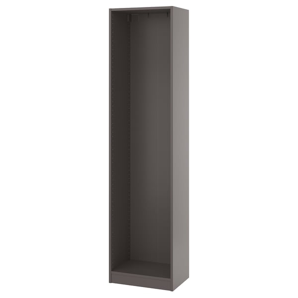 PAX Estructura de almacenaje de pared, gris oscuro, 50x35x201 cm