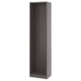 PAX Estructura de almacenaje de pared, gris oscuro, 50x35x201 cm