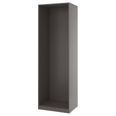 PAX Estructura de almacenaje de pared, gris oscuro, 75x58x236 cm