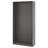 PAX Estructura de almacenaje de pared, gris oscuro, 100x35x201 cm