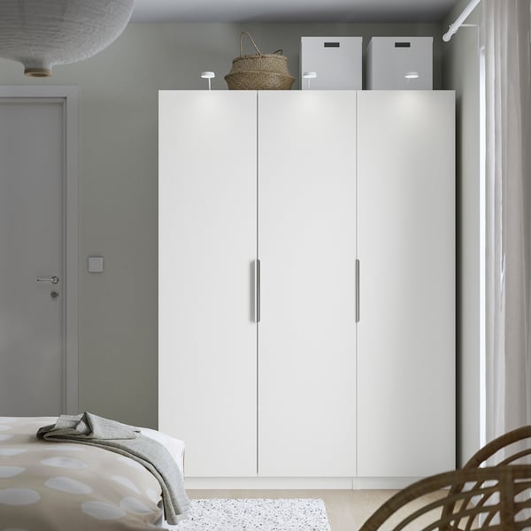 PAX / FORSAND Combinación de clóset, blanco/blanco, 150x60x201 cm