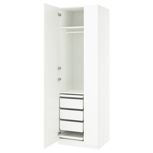 PAX / FORSAND Combinación de clóset, blanco/blanco, 75x60x236 cm