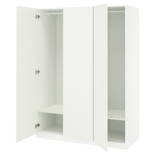 PAX / FORSAND Combinación de clóset, blanco/blanco, 150x60x201 cm