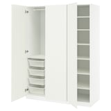 PAX / FORSAND Combinación de clóset, blanco/blanco, 150x60x201 cm