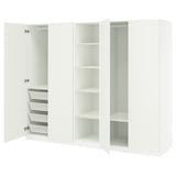 PAX / FORSAND Combinación de clóset, blanco/blanco, 250x60x201 cm