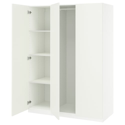 PAX / FORSAND Combinación de clóset, blanco/blanco, 150x60x201 cm