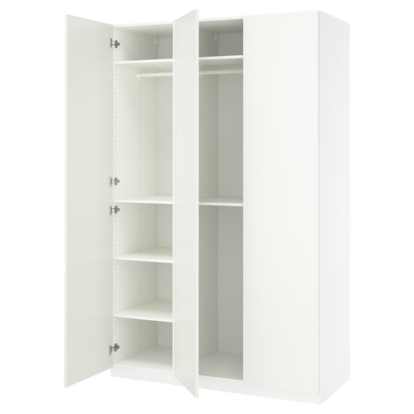 PAX / FORSAND Combinación de clóset, blanco/blanco, 150x60x236 cm