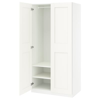 PAX / GRIMO Combinación de clóset, blanco/blanco, 100x60x201 cm